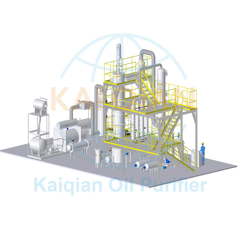 塑料油輪胎油精餾設備裝置